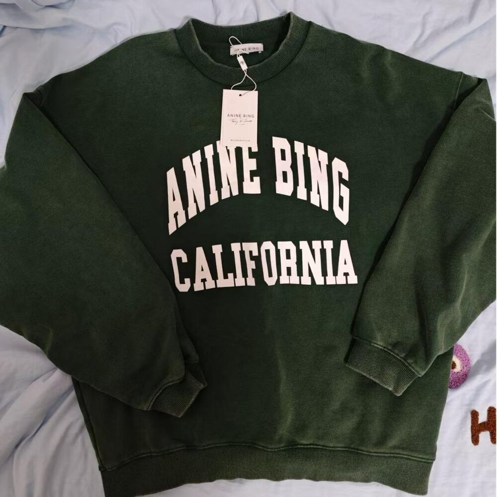 Anine bing green sweatshirt
